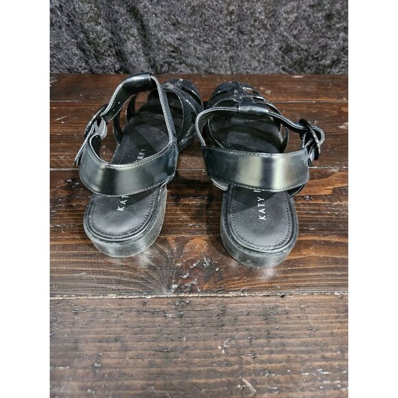 Katy Perry The Geli Fisherman Black Flat Sandals/Sz. 8.5M - Picture 6 of 8